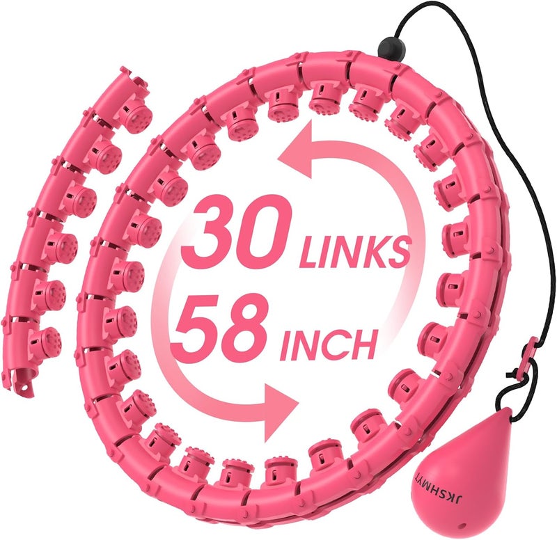 JKSHMYT Weighted Hula Circle Hoops for Adults Weight Loss, Infinity Fit Hoop Plus Size, 30 Detachable Links, Exercise Hoop for Women and Beginners - Image 1